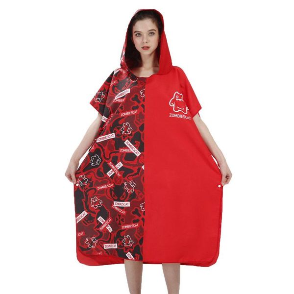 

towel men&woman hooded ,microfiber fabric bathrobe, changing robe bath towels beach poncho / graffiti swimsuit
