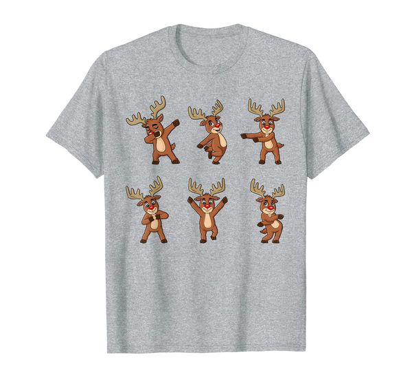 

dancing reindeer dance challenge xmas t-shirt, White;black
