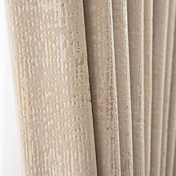 

curtain & drapes custom nordic simplicity modern texture flannel bronzing beige jacquard blackout livingroom bedroom m1155