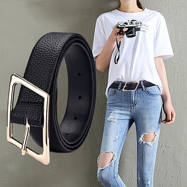 

belts no.onepaul all-match diamond buckle ladies belt black simple female decoration youth korean fashion designer, Black;brown