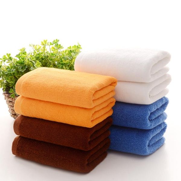 

towel [cross-border] manufacturers wholesale pure cotton dyed el towels 21 flat knitted 35*75 can be customized logo