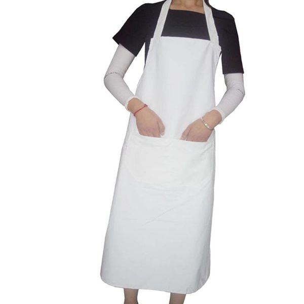 

2pcs white cooking apron long style sleeveless waterproof aprons