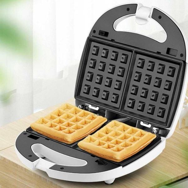 

electric waffles or sandwich maker kitchen breakfast toaster bread making machine household cooking baking pan us plug 110v makers