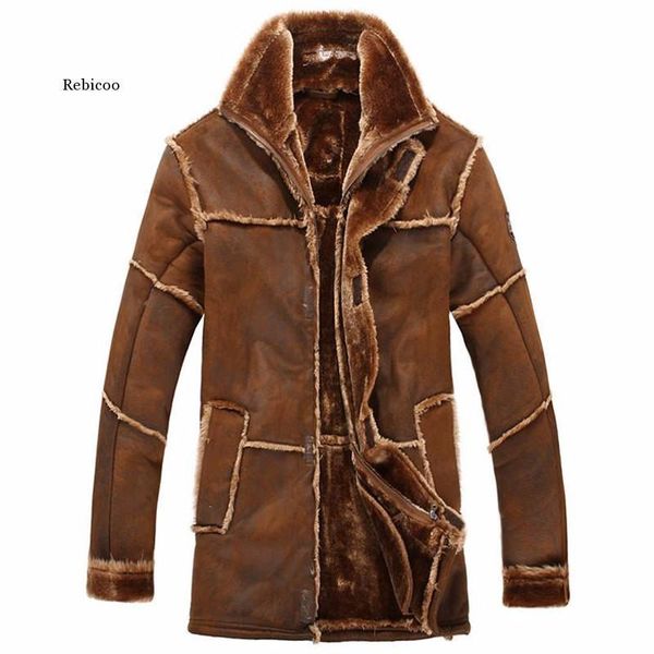 

men's fur & faux arrivals luxury winter warm mens jackets and coats outerwear mans overcoats, Black