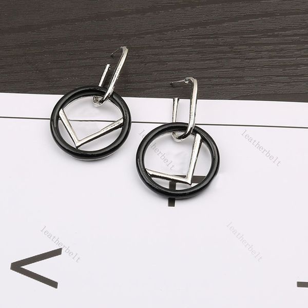 

chic circular earrings simple letter stud charm designer hollow earring daily wear women ear jewelry, Golden