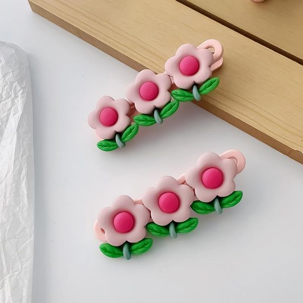 

hair accessories 1pc 2021 cute cartoon little flower hairpin for girls bangs beside clip barrettes sweet headwear kids, Slivery;white