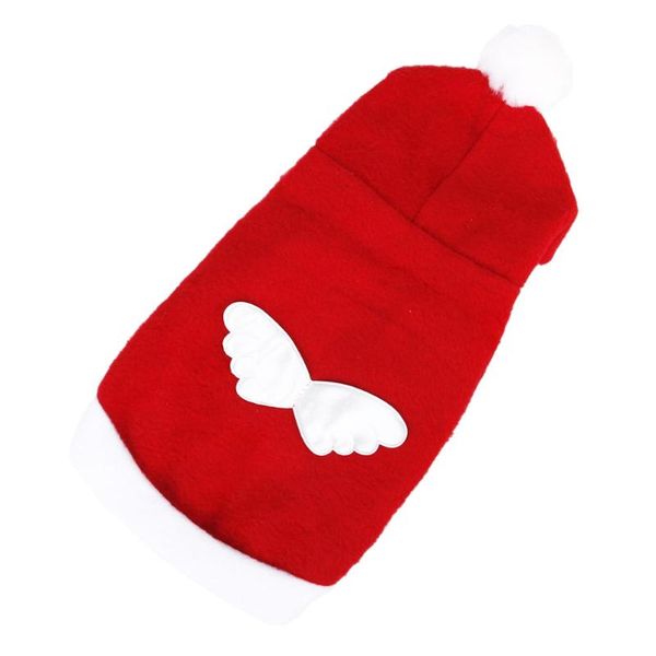 

christmas santa claus dog hoodie angel dress costume - size xxs (red) apparel