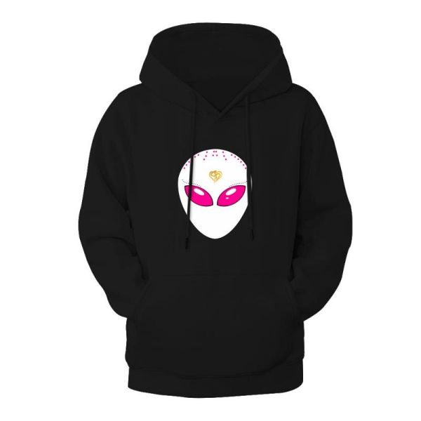 

women's hoodies & sweatshirts women sofie dossi white alien with logo hoodie sweatshirt cotton-liner suitable for, Black