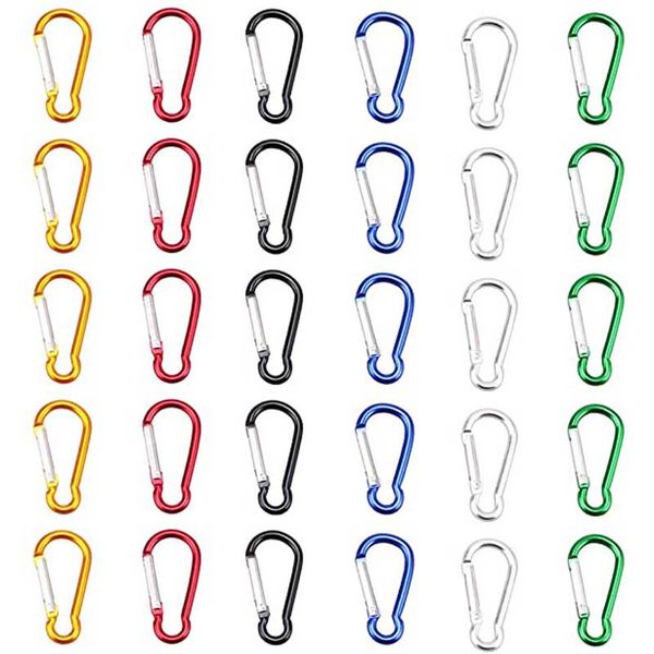 

kimter aluminum carabiner key rings clip outdoor sports climbing keychains snap hook water bottle buckle keyring travel dhl p86fa, Slivery;golden