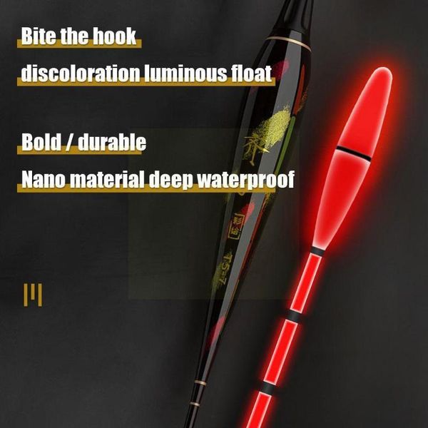 

fishing accessories smart float bite alarm fish automatic night bobber tackle led electronic changing buoy luminous b4h4