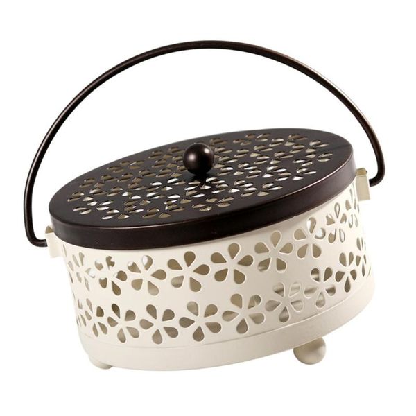

fragrance lamps 1pc mosquito coil incense burner iron hollowed-out box for home
