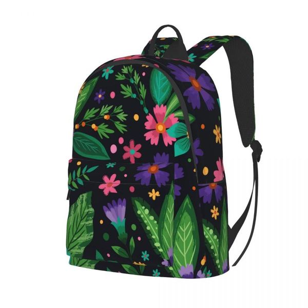 

backpack schoolbag for teenager girls boys colorful tropical floral bag student book pack