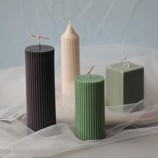 

craft tools striped cylindrical candle mold scented plastic paraffin molds