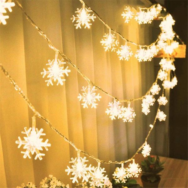 

decorative objects & figurines 40led christmas snowflakes led string fairy light party wedding garden garland decoration