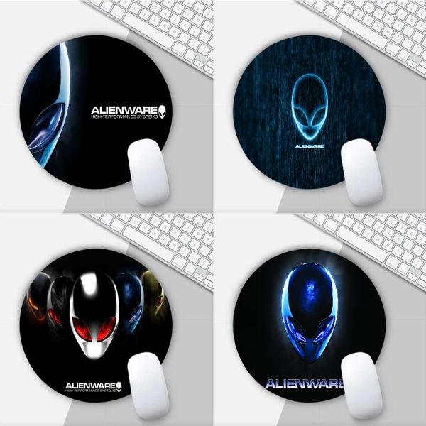 

mouse pads & wrist rests alienware fashion round mat gaming pad for pc lapnotebook 20x20cm gamer desk