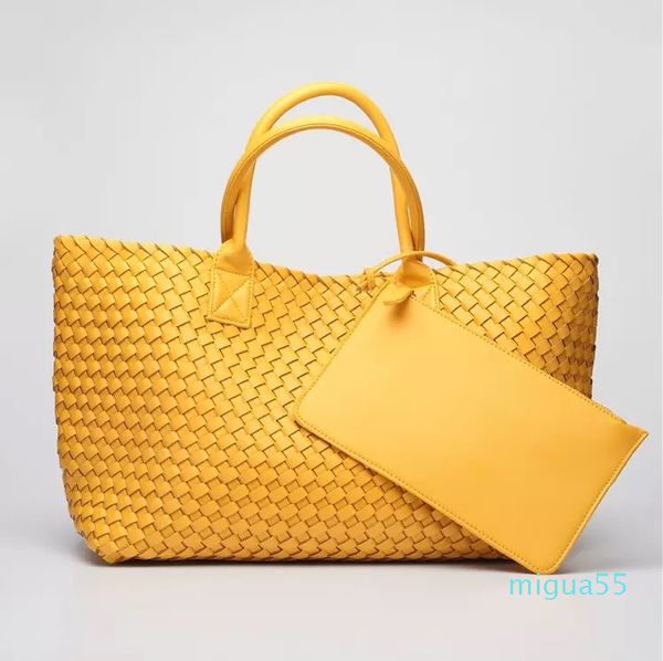 

european and american style woven bag women's autumn and winter large-capacity tote bags fashionable vegetable basket handbag