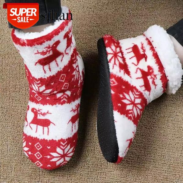 

winter home slippers women house shoes fur slides furry slippers warm christmas sock shoes floor footwear pantoffels dames #bs7f, Black