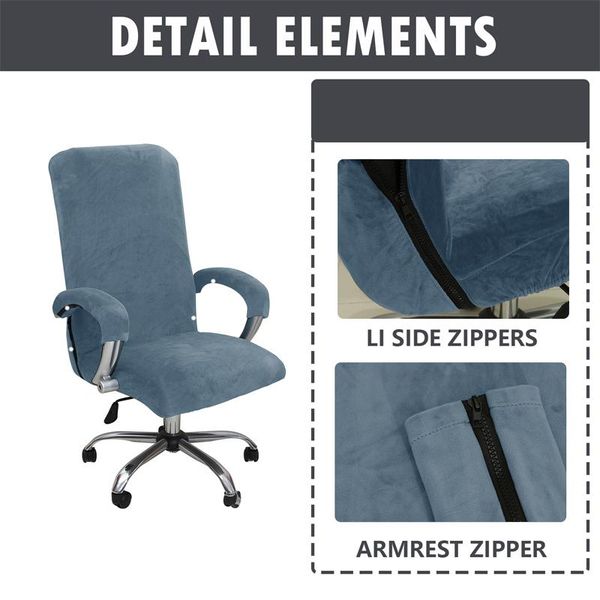 

chair covers banquet el kitchen thick elastic velvet cover furniture protector case cafe bar office staff swivel