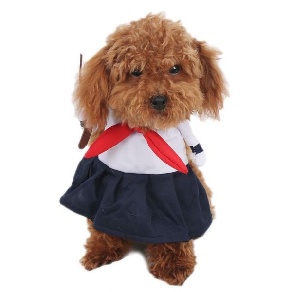 

dog apparel dogs costumes schoolgirl cosplay suit funny party holiday for pets clothes disfraz perro s-xl drop support