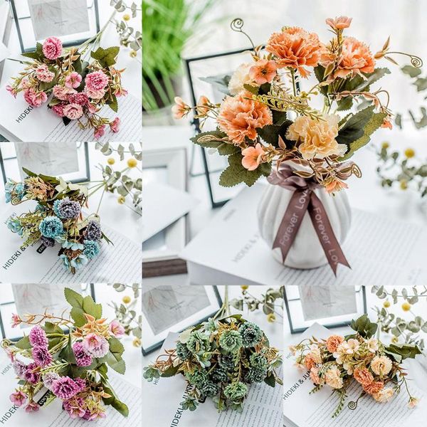 

1pc artificial flower carnation plant diy garden party home wedding craft decor well made vivid color look realistic beautiful decorative fl