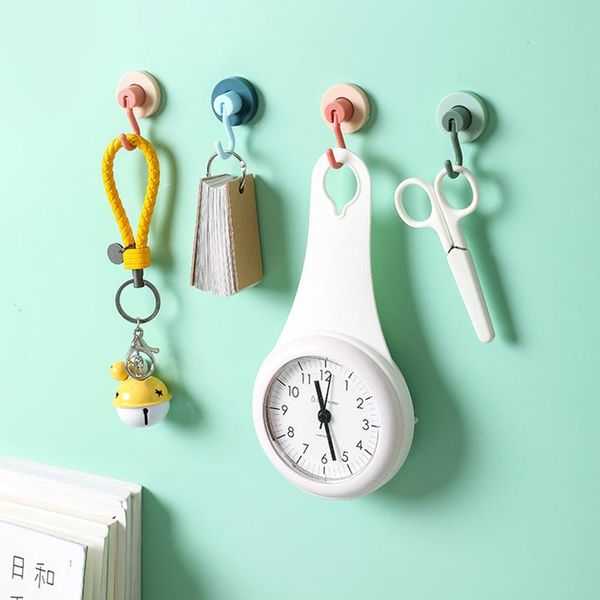 

10/20 pcs strong seamless hook storage perforation hanging coat wall bathroom kitchen multi-purpose sticky hooks & rails