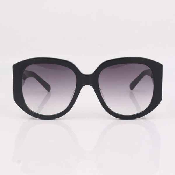 

sunglasses round big frame women fashion style grey lens, White;black