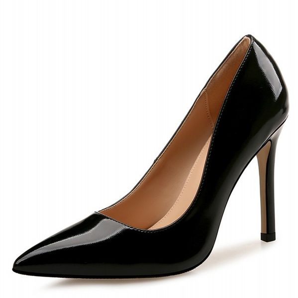 

sandals style 2021 patent leather pointed toe thin high heels women stiletto black work pumps shoes woman x0007 xkgh