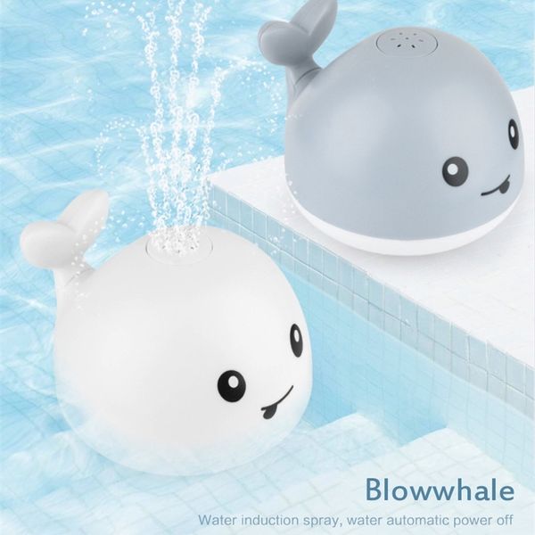 Giocattoli da bagno Acqua Baby Bambini Balena Induzione elettrica Sprinkler Musica Luci colorate Gioca Animali Nuoto Galleggiante Giocattolo 210712