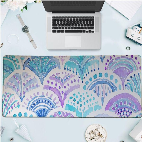 

mouse pads & wrist rests mermaid scales rubber durable deskmousepad large pad keyboards mat