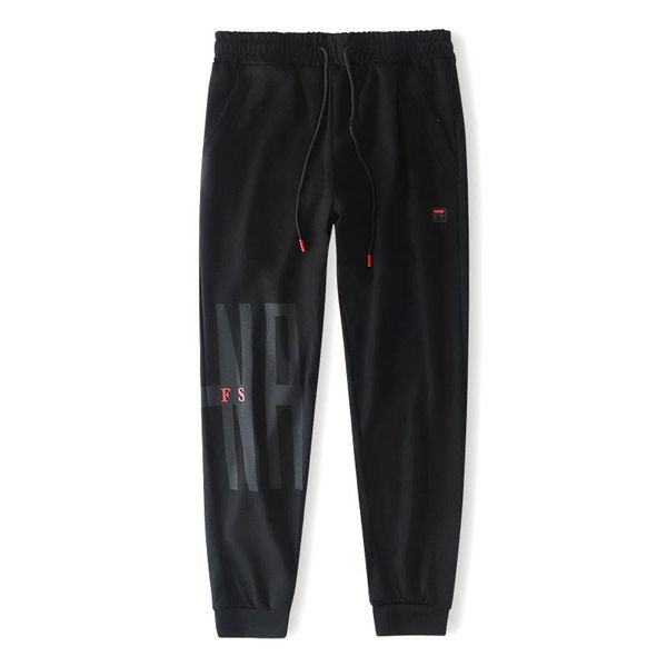

men's pants 2021 men joggers casual stretched oversized sweapants trousers male sweat sportswear cotton jogging big size 8xl, Black