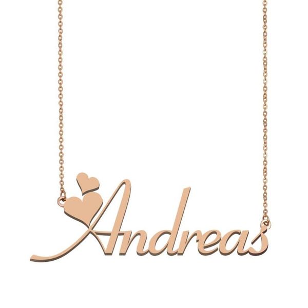 

pendant necklaces andreas name necklace, custom necklace for women girls friends birthday wedding christmas mother days gift, Silver