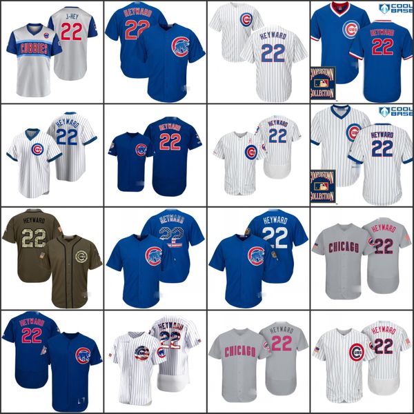 

chicago cubs men 22 jason heyward white men women youth jersey, Black;red