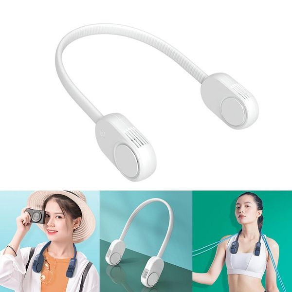

leafless 1400mah battery personal fan low noise around the neck electric fans