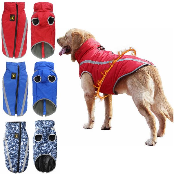 

Dog Jacket For Winter Windproof Waterproof Dog Apparel Pets Coat Warm Pet Track Jackets Wind Breaker Christmas Sweater Gifts Dogs Vest, As follows