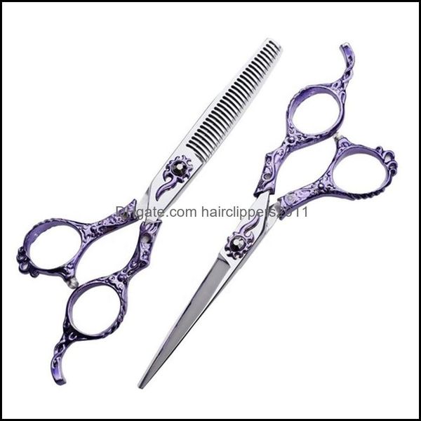 

hair scissors care & styling tools products 6 inch japanese stainless steel 440c salon cutting thinning barber hairdressing haircuts drop de