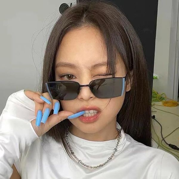 

sunglasses vintage fashion small square for women 2021 cat eye rectangle sun glasses outdoors cycling drive men uv400, White;black
