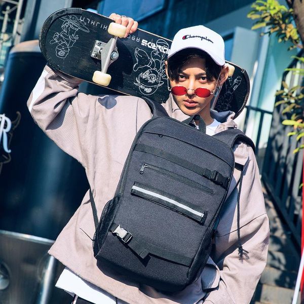 

backpack usb charging men's bag business camouflage large capacity skateboard anti-theft lock