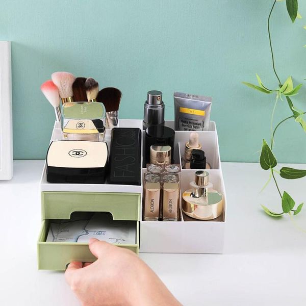 

storage boxes & bins 2 size drawer-type cosmetic box desklipstick makeup brush rack shelf skin care mask finishing