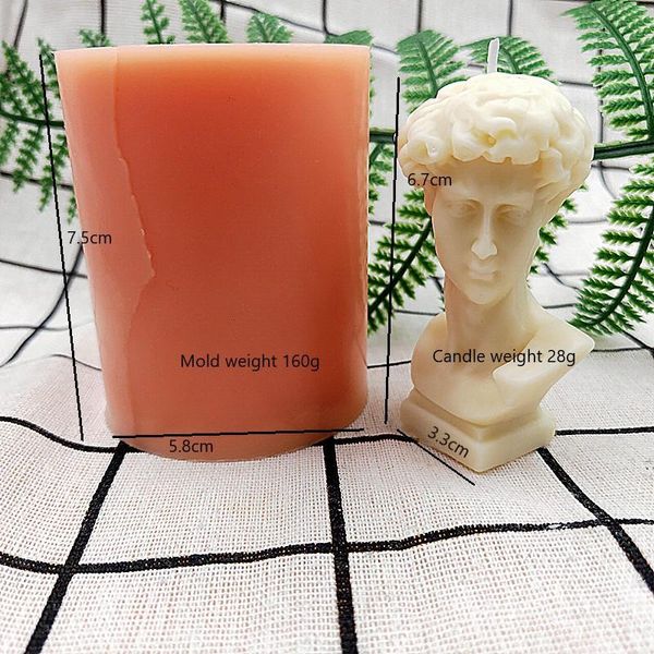 

craft tools 3d creative david art portrait candle mold plaster diy material silicone