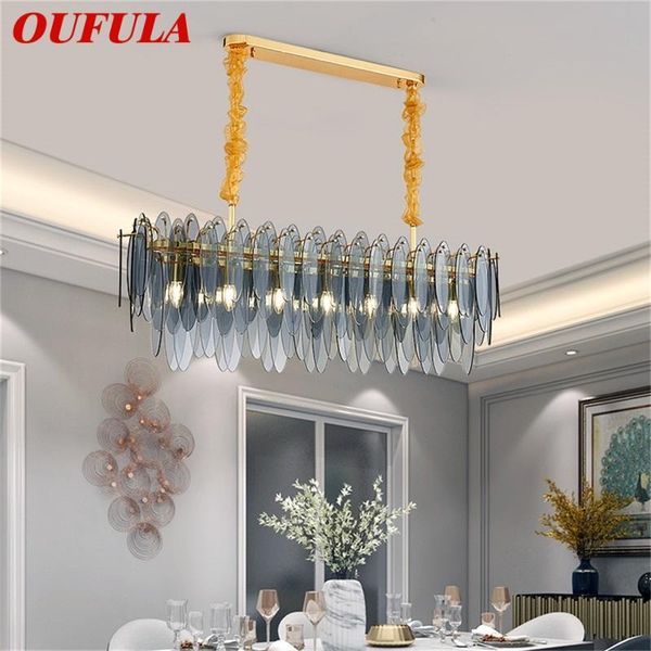 

chandeliers oufula chandelier rectangle pendant lamp postmodern home led light fixture for living dining room