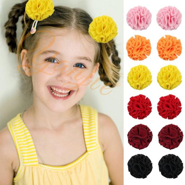 

hair accessories 2pcs/set children cute flower clip for girls fashion kids hairpins sweet barrette boutique women headwear, Slivery;white