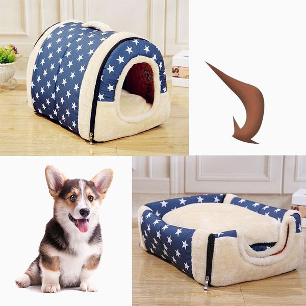 

kennels & pens removable washable pet dog house cat mat litter cute small medium sized gave bed lazy animal