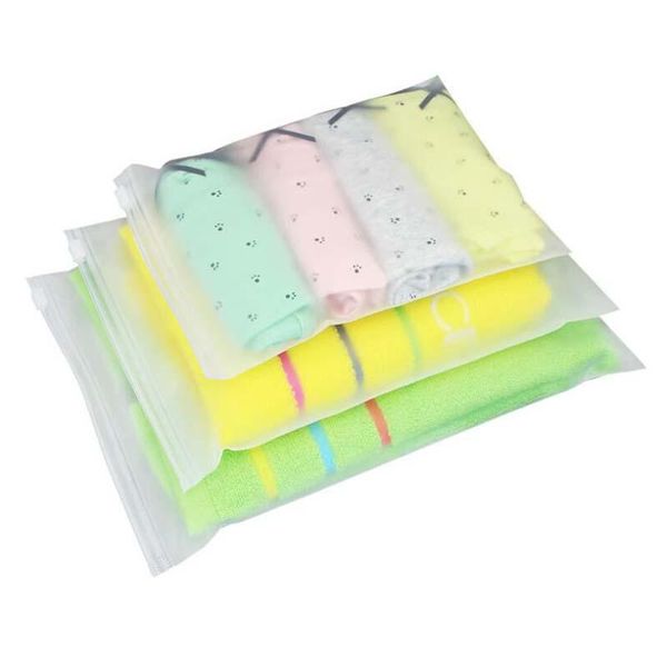Sıfırlanabilir Buzlu Ambalaj Çantaları Anti-Asit Etch Su Geçirmez Plastik Kilitli Çanta Çorap Iç Çamaşırı Gömlek Çanta Özelleştirilmiş