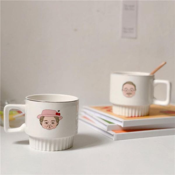 

mugs ceramic milk mug coffee grandpa/grandma lovers smooth home decorations