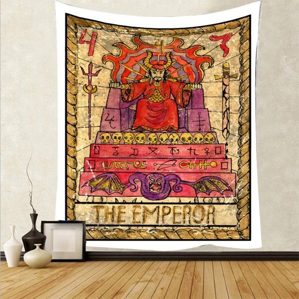 

tapestries emperor tarot tapestry wall blanket large fabric tapices bohemian