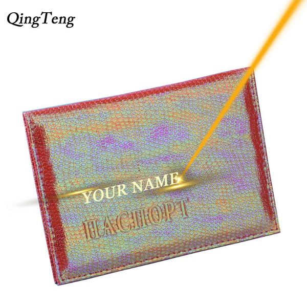 

card holders engraved name pu leather passport cover women travel ticket holder customized case packet, Brown;gray