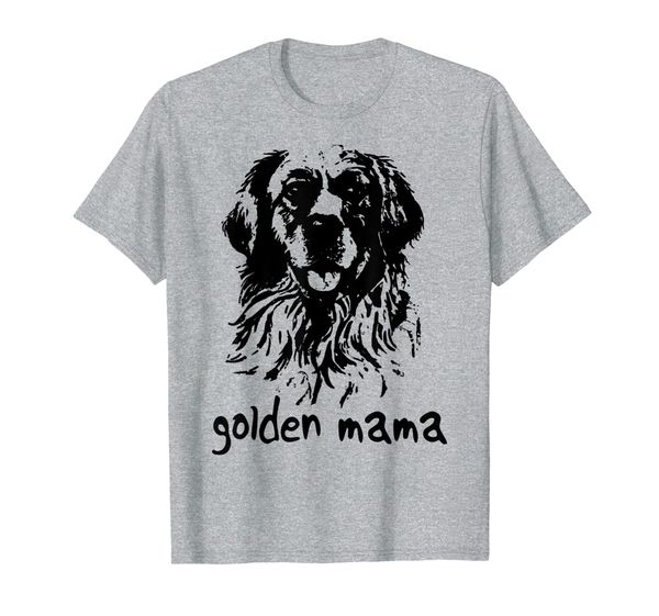 

golden retriever mama hand drawn dog lover cool gift t-shirt, White;black