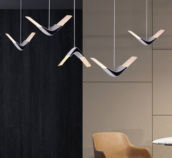 Nordic Designer Creative Flying Seagulls Lampade a sospensione a Led Modern Simple Bird Lamp Bar Ristorante Camera da letto Comodino Studio Studio