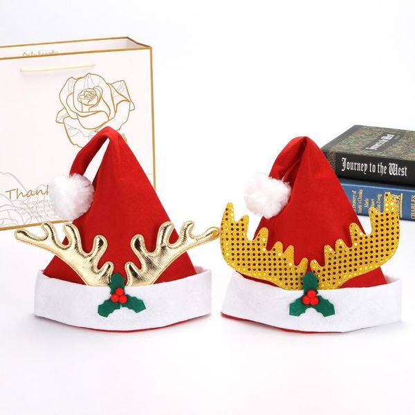 

christmas decorations elk antler hat year for home 2021 xmas ornaments noel party gifts supplies