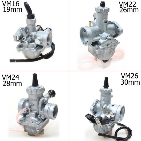 

motorcycle fuel system 19mm 26mm 28mm 30mm carburetor carb vm16 22 24 26 for mikuni 110cc to 250cc dirt pit bike atv quad